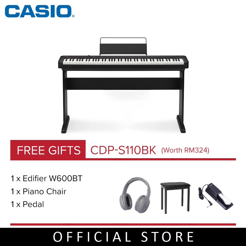 CASIO Digital Piano CDPS110BK Black (Full Package) Shopee Malaysia