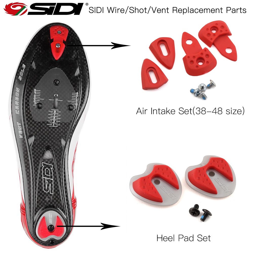 SIDI WIRE SHOT Road Bike Lock Shoes HEEL CLEAT Spare Cleats For The ...