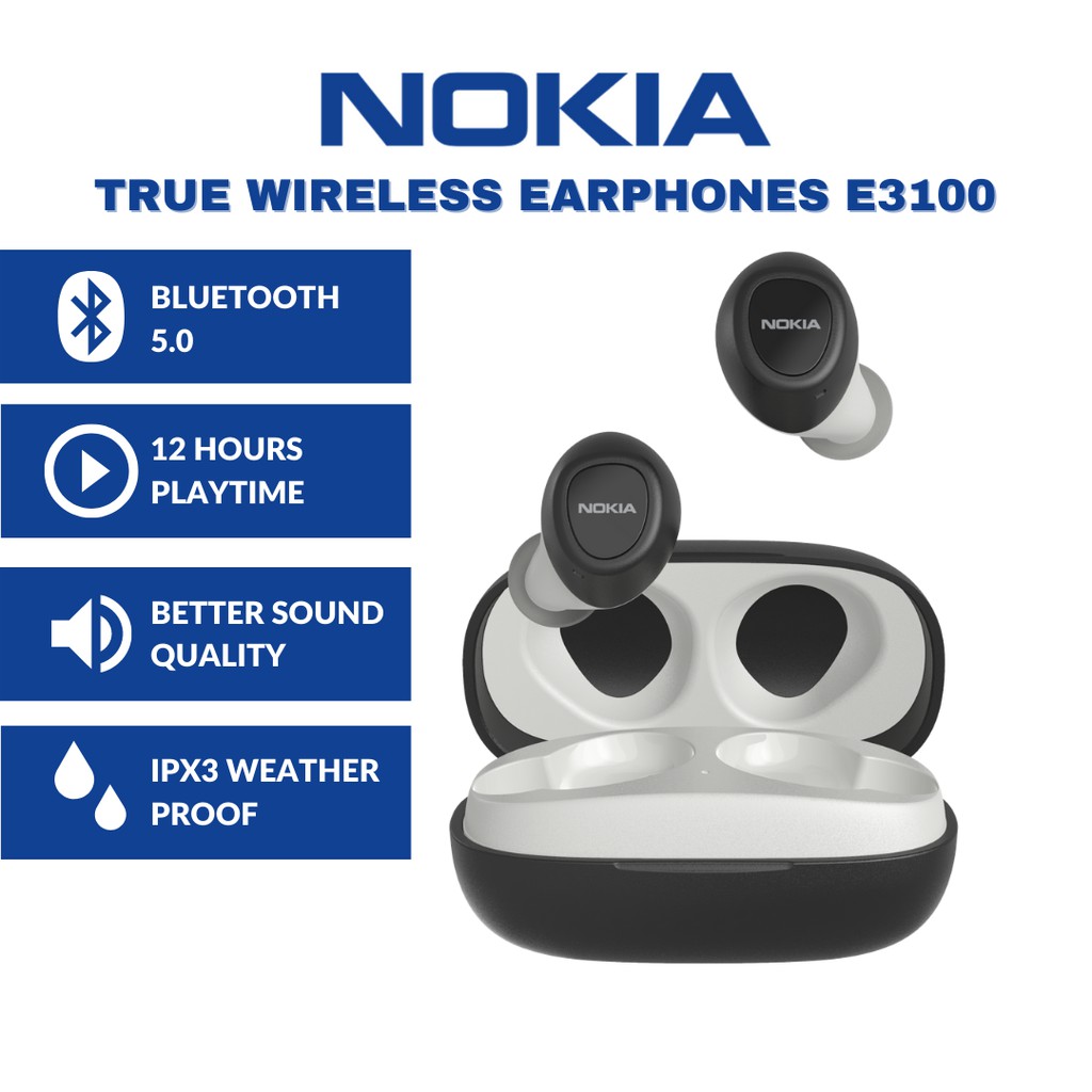 Nokia E3100 Essential True Wireless Earphones Earbud Bluetooth Wireless