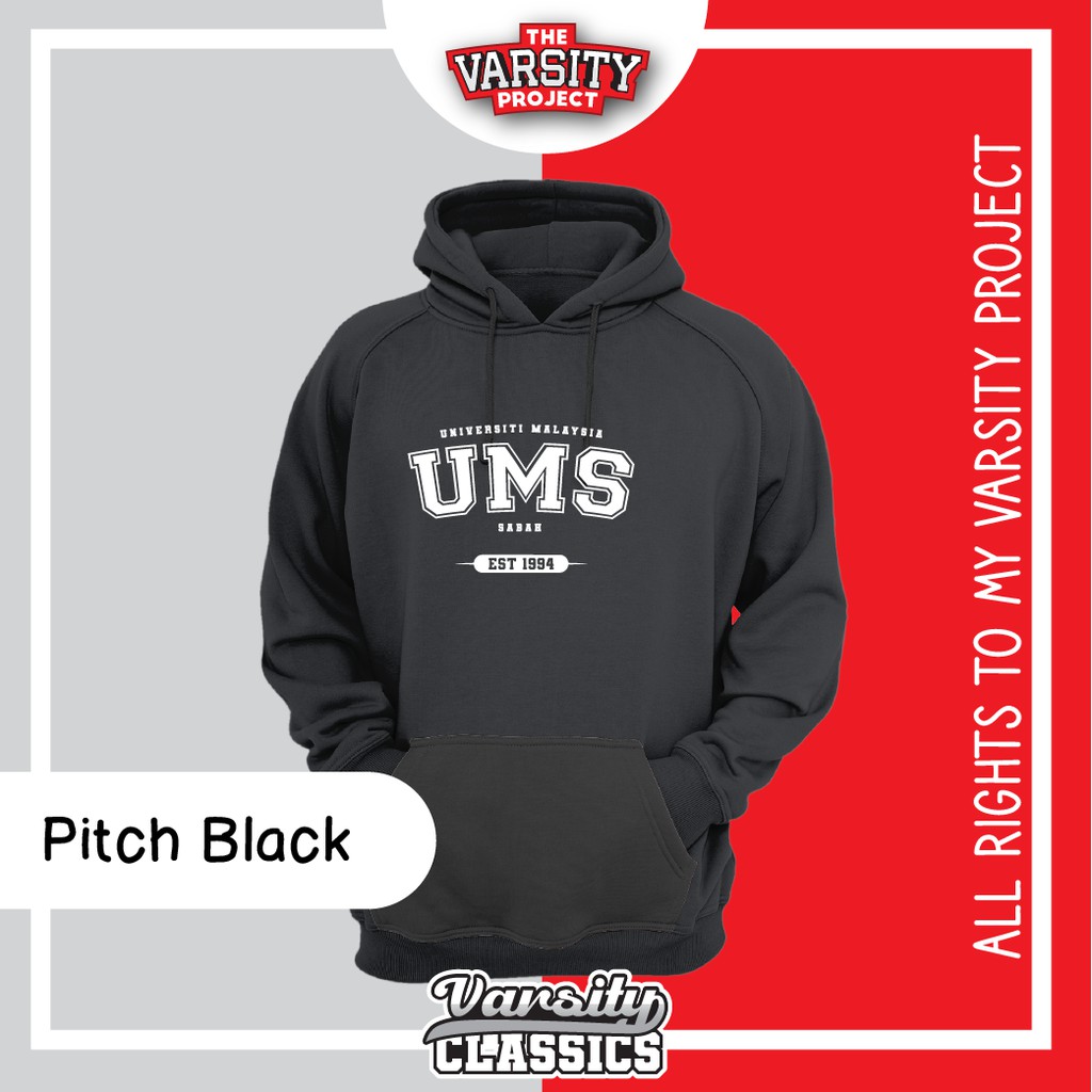 Ums Universiti Malaysia Sabah Classic Varsity Hoodie My Varsity Project Originals Shopee Malaysia