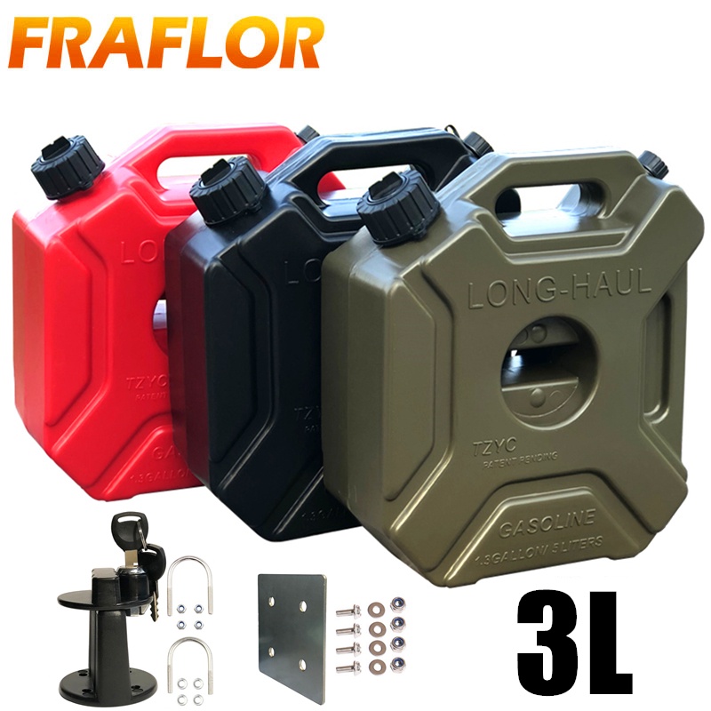 3L Portable Motorcycle Fuel Tank Spare Jerry Can Gas Plastic Car Oil Container ATV UTV Gasoline Petrol Tanks Canister