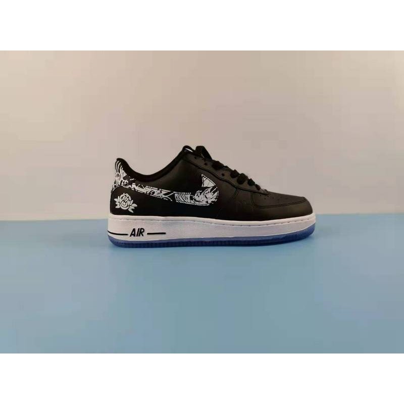 all black air force ones with white line