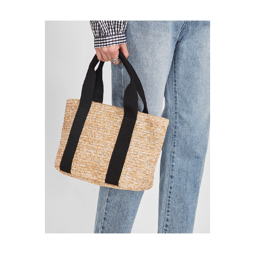 rattan beach tote