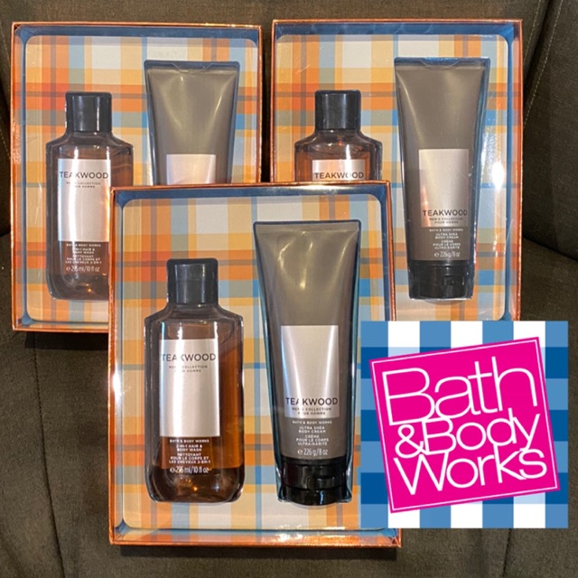 Bath and body works Men gift set collection teakwood Shopee Malaysia