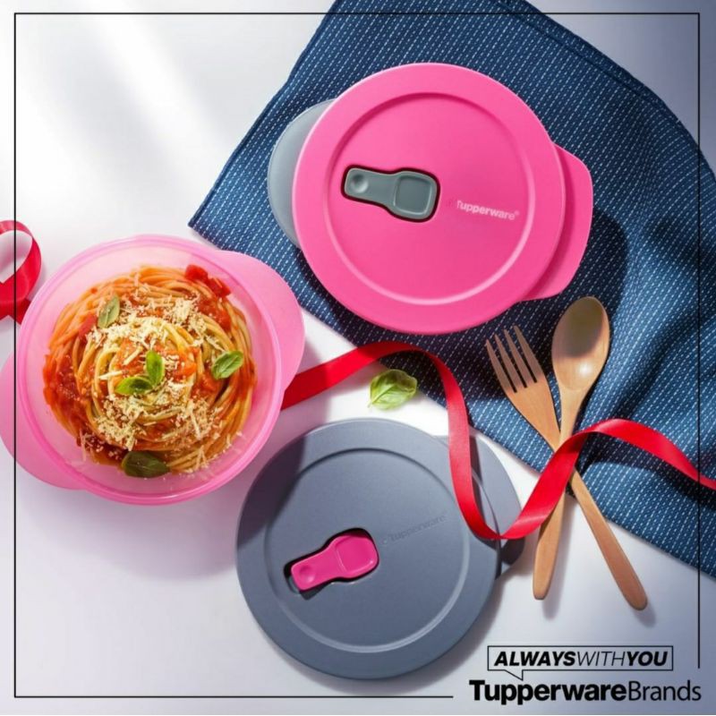 ⚡SUPER DEALS⚡Tupperware - CrystalWave Bowl, 600ml (pink@grey) #readystock