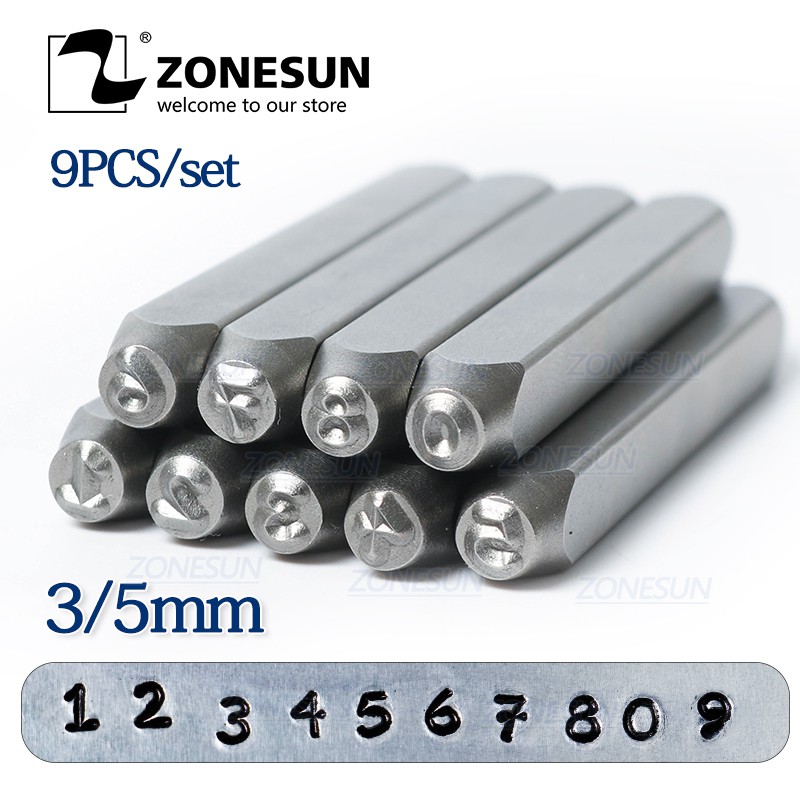 9pcs Carbon Steel Jewelry Stamp Number Set Steel Stamps Punch Die Metal Mark Stamping Tools For Bracelet Necklace Ring Shopee Malaysia