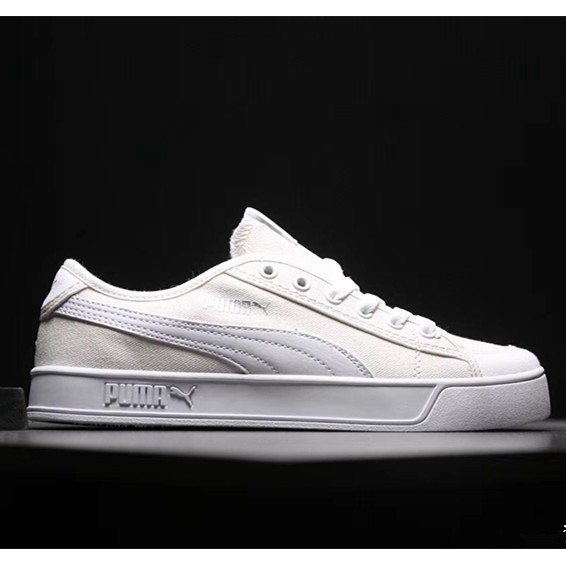 puma canvas shoes white