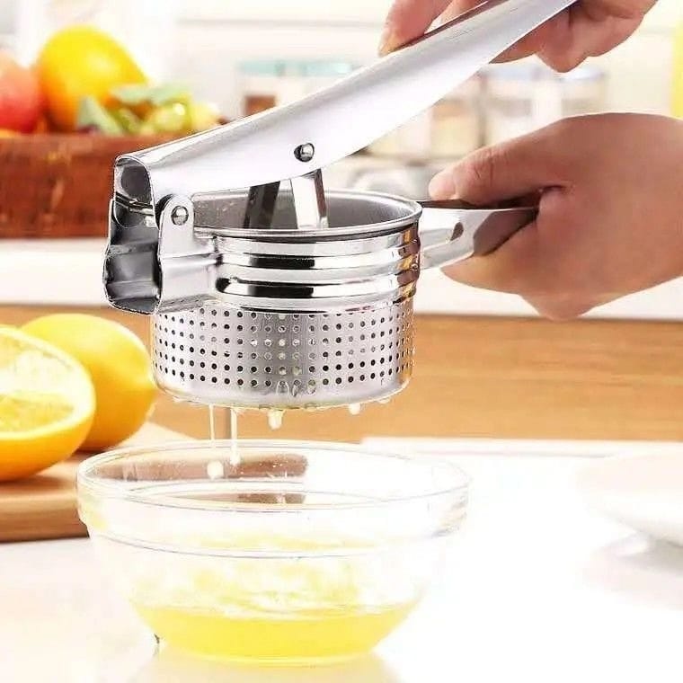 Potato Ricer Mystery Stainless Steel Potato Masher with 3 Interchangeable Ricing Discs Ricer Press for Puree Fruit Vegetable Maker 