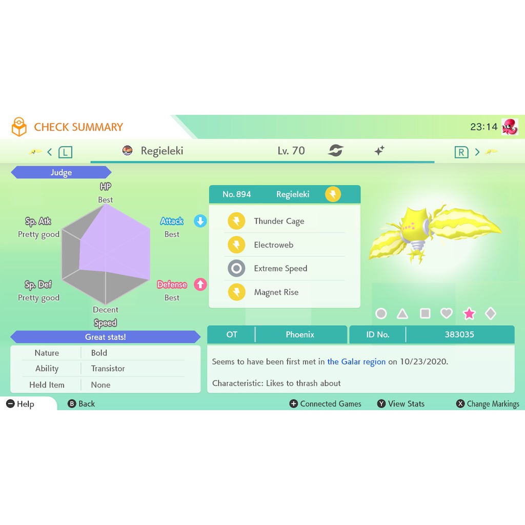 Pokemon Sword And Shield Shiny Regieleki Shopee Malaysia