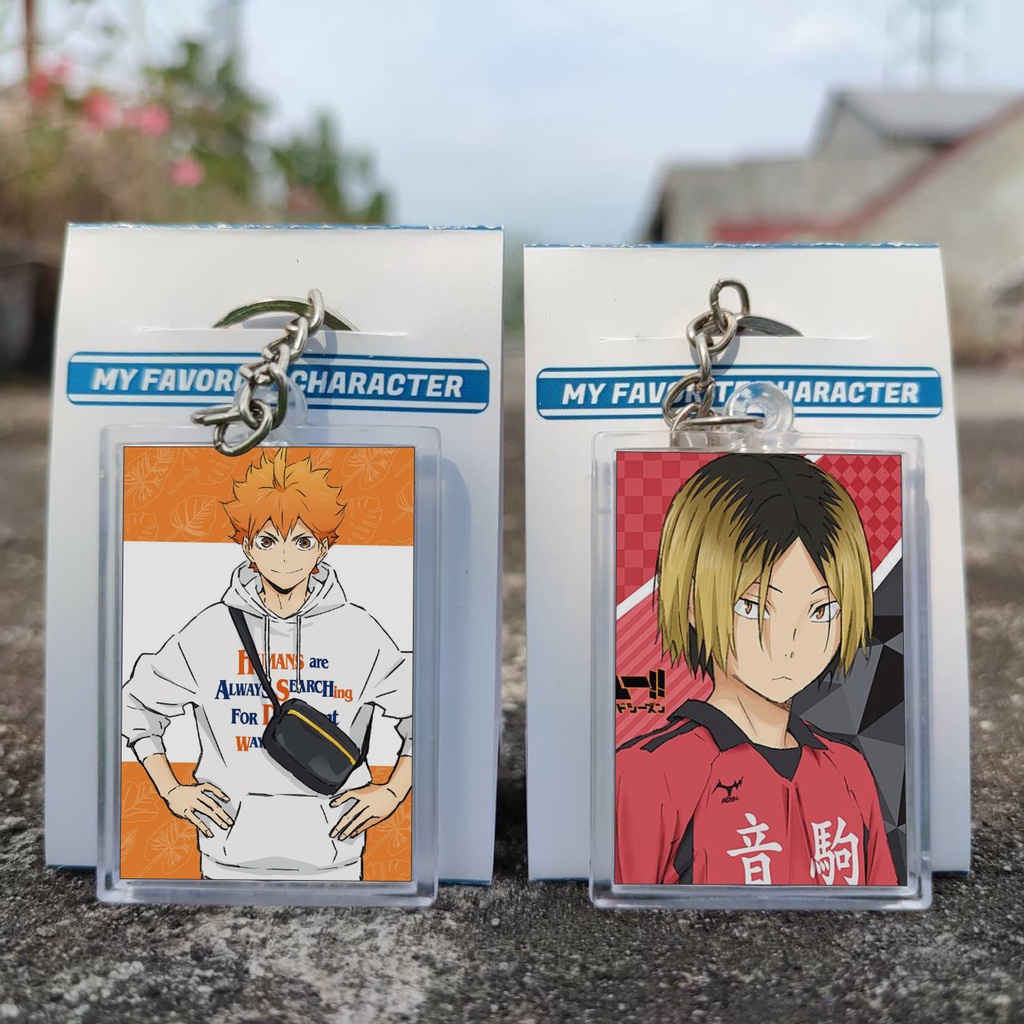 GANTUNGAN Anime Haikyuu Keychain Ganci Anime Key Chain Hinata 