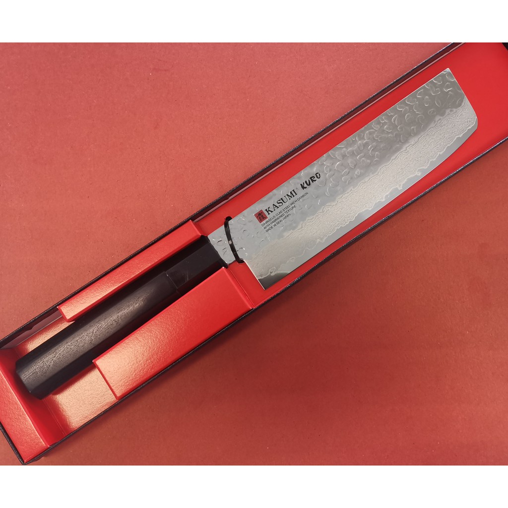 FREE SHIPPING**Japan Kasumi Kuro Nakiri vege knife 165mm DAMASCUS Steel