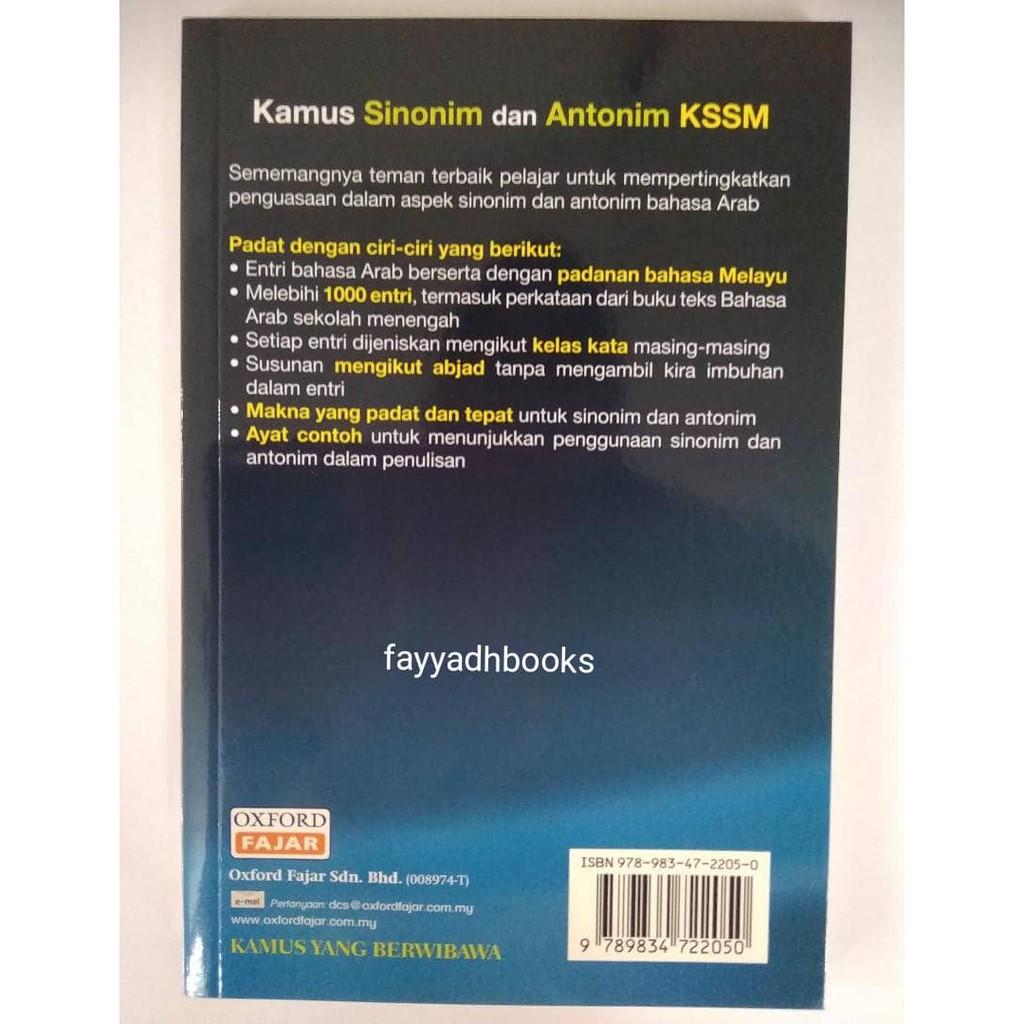 KAMUS SINONIM & ANTONIM (Bahasa Arab-Bahasa Melayu)  Shopee Malaysia