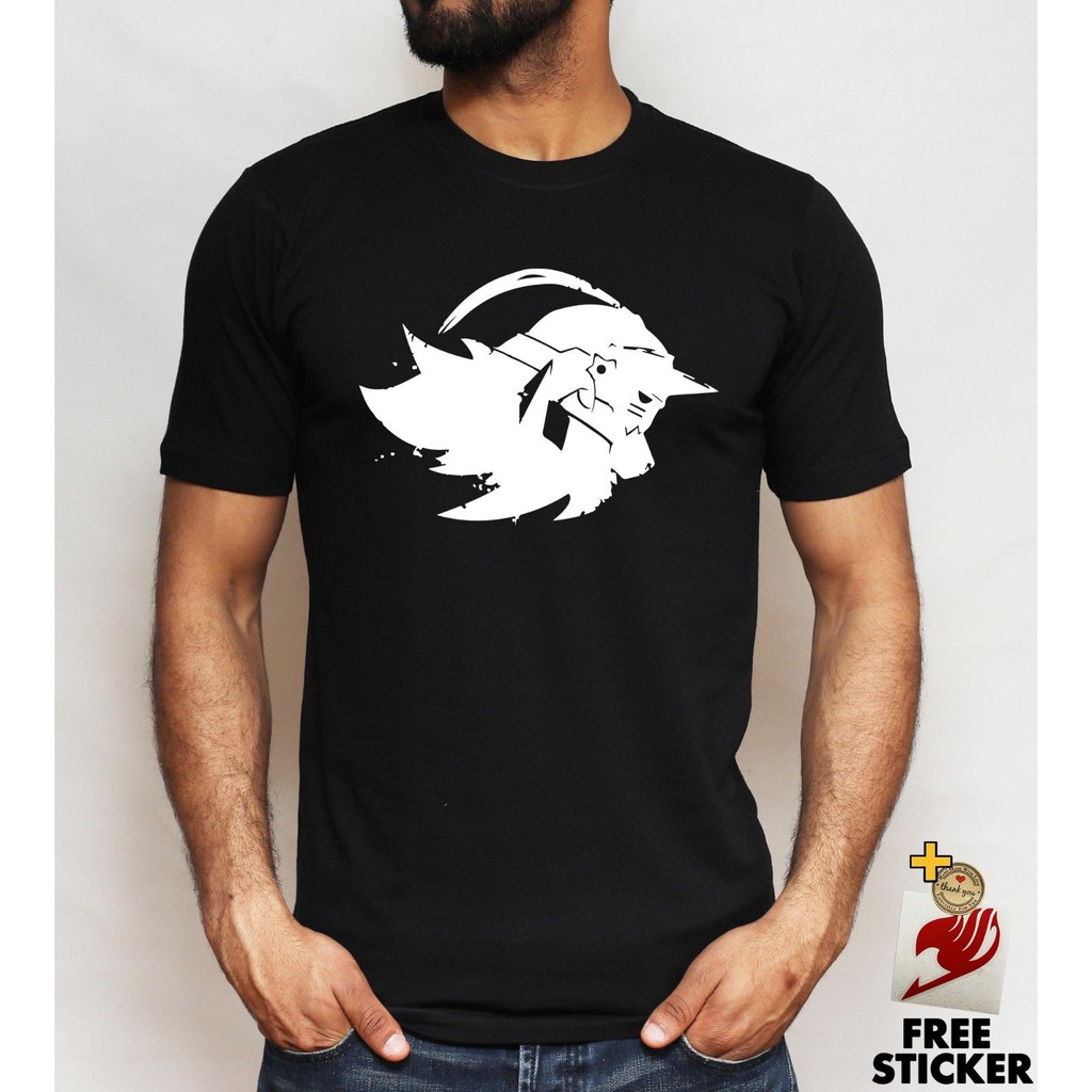 Anime Fullmetal Alchemist Mens Black T-Shirt Manga Short sleeve free shipping
