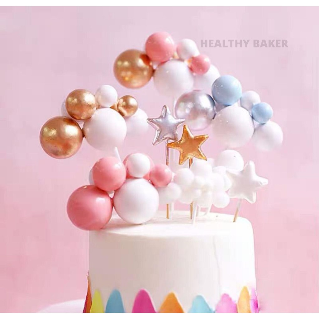 READY STOCK / Cake topper balloon 1 pcs hot air balloon / Balloon Cake ...