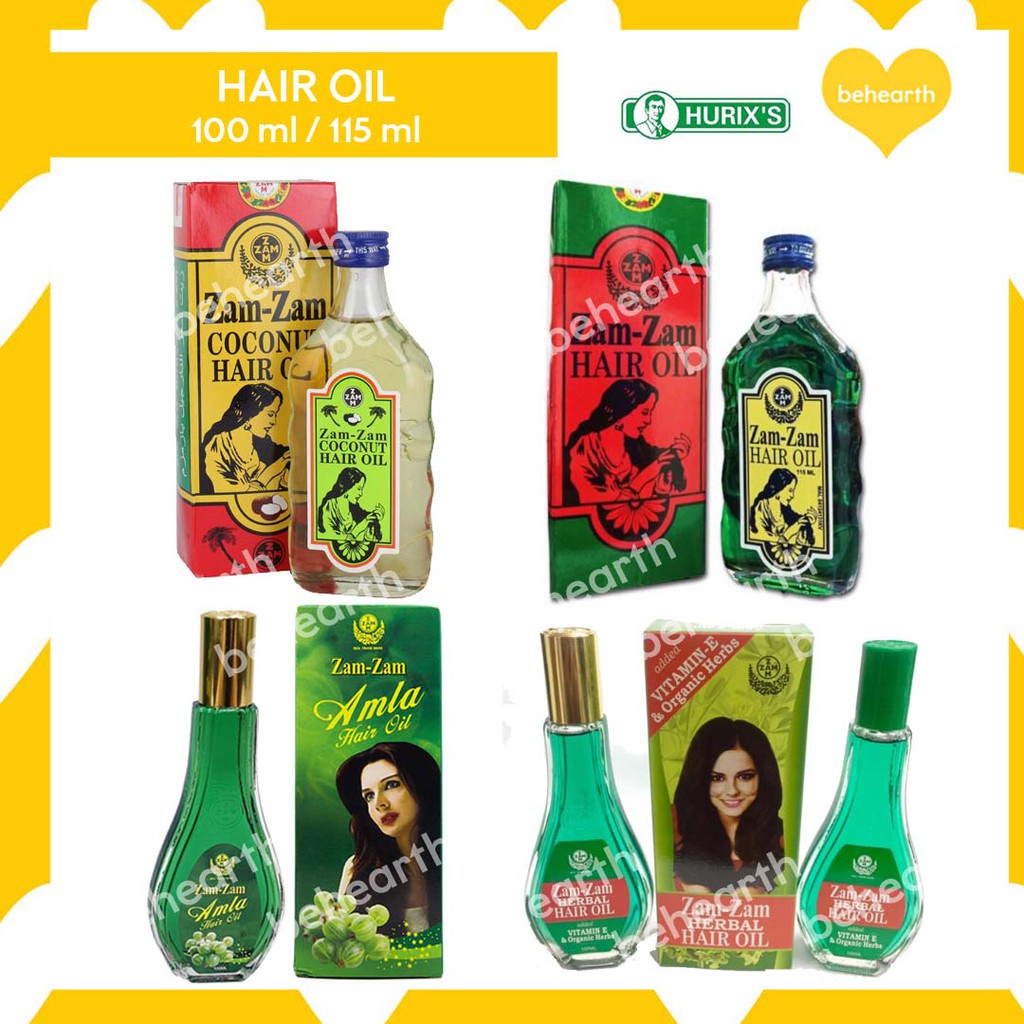 ZAMZAM Hair Oil Minyak Rambut 100ml 115ml Tradisional Herbal Amla