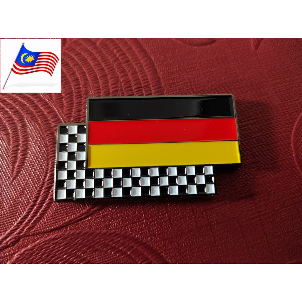 German chequered flag emblem mercedes bmw porsche audi vw a4 a6