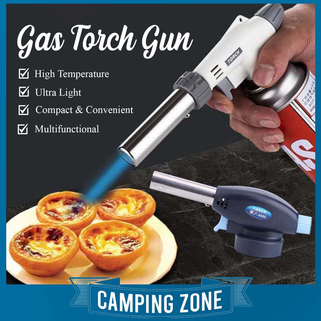 CAMPING ZONE Camping Gas Torch Gun Gas Butane Burner Welding Fire Maker Fire Starter Flame Gun (CAMPSOR)