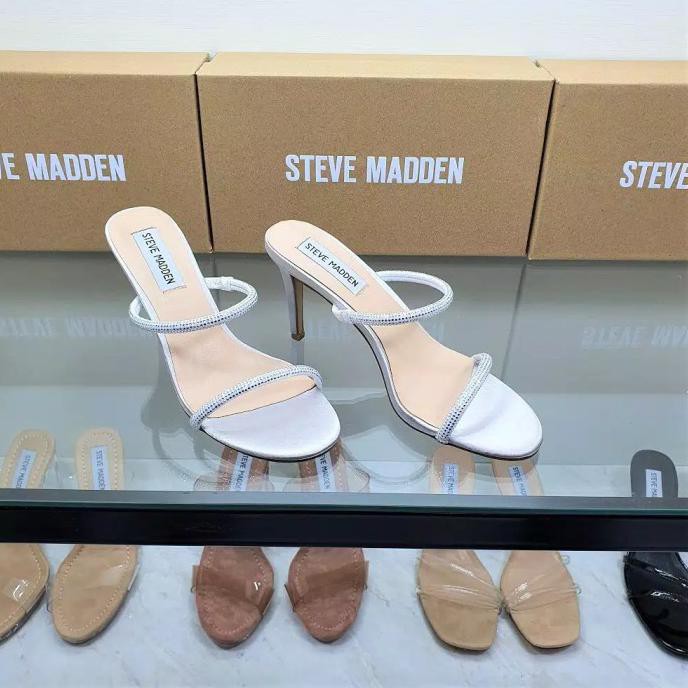 Steve Madden Heels 8cm Steve Madden Heels Sandals Silver 35 Shopee Malaysia