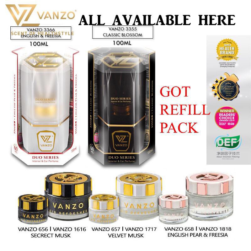 {ReadyStock24HShipOut}Original Vanzo Duo Series Car Perfume Car Air