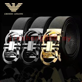 Tiffany Armani real belt men's automatic buckle business men's belt Korean versatile fashion 2021 new trend