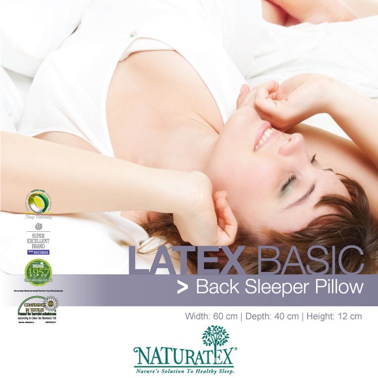Naturatex 100 Natural Premium Latex Back Sleeper Pillow Shopee