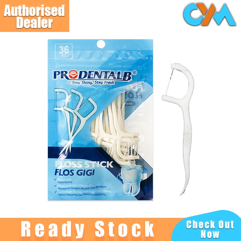 ProDental-B Floss Stick Flos Gigi 36pcs Pencungkil Gigi Pembersihan Mulut Pakai Buang Menbersih Dengan Mudah Berkesan