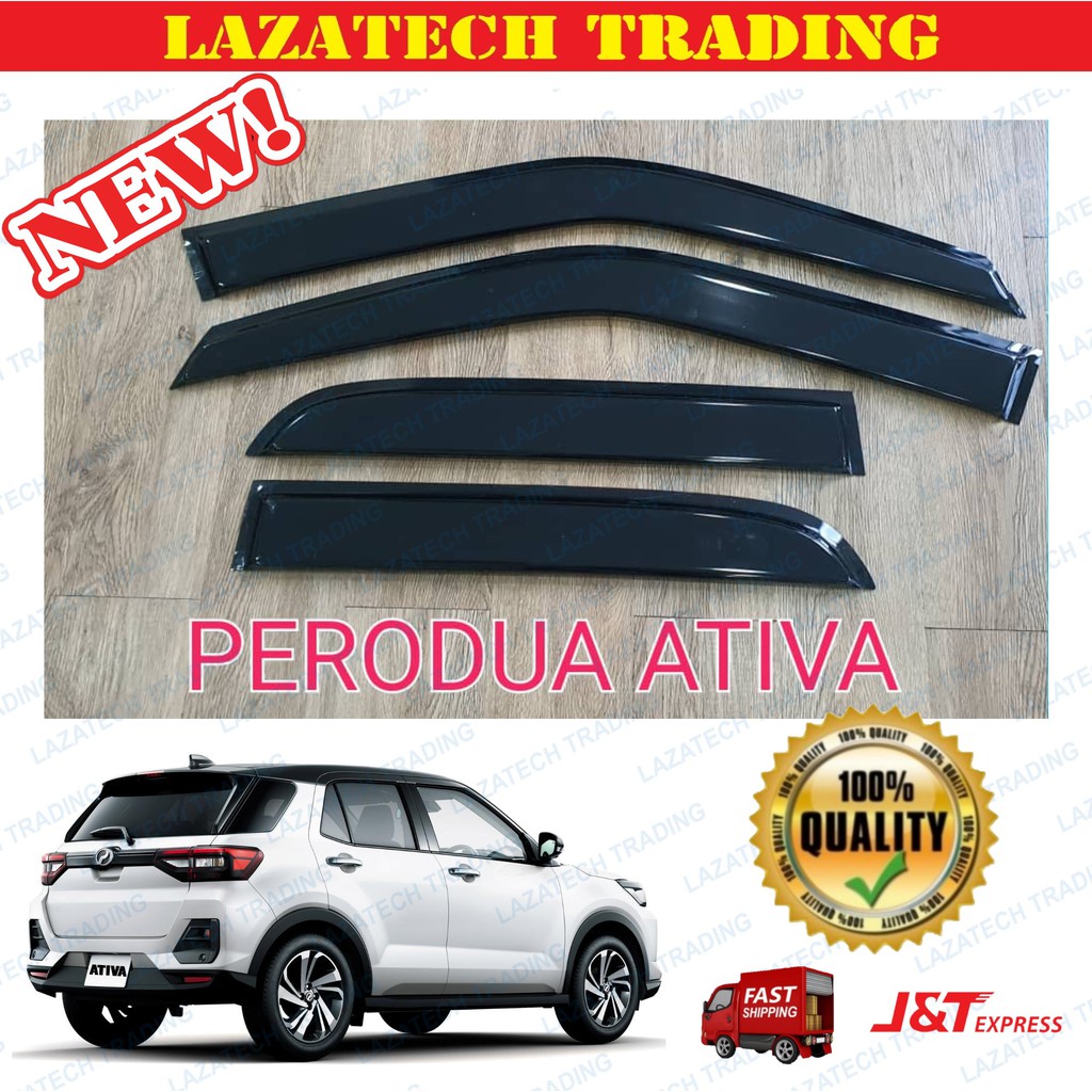 ATIVA DOOR VISOR (ALL NEW PERODUA ATIVA) Buatan Malaysia!!!  Shopee