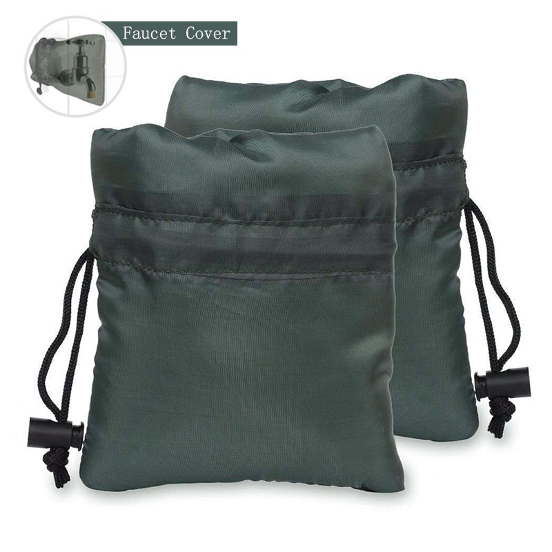 2pc Outdoor Winter Faucet Cover Garden Hose Freeze Protection