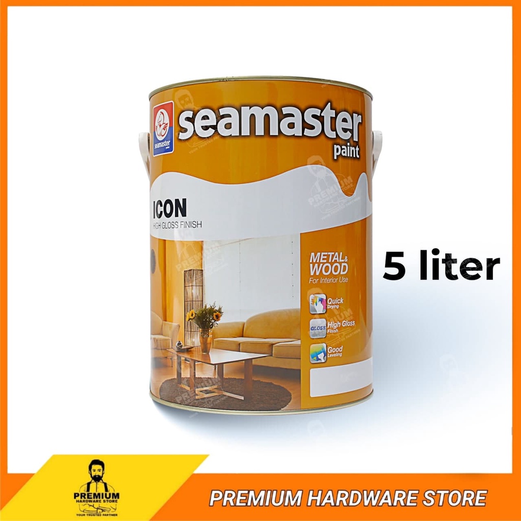 SEAMASTER ICON HIGH GLOSS FINISH 5 LITER Wood & Metal Paint Icon Oil ...