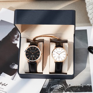 【Couple Wedding Gift】Bostanten Top Brand Luxury Men Quartz Watches Women Waterproof Casual Date Couple Set Clock Wrist Watch With Surprise Gift Box Jam Tangan Pasangan