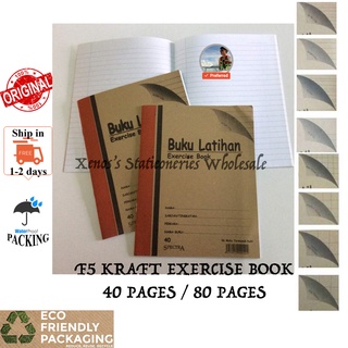 F5 KRAFT 40P EXERCISE BOOK 40 PAGES / F5 KRAFT 80P EXERCISE BOOK 80 PAGES (READY STOCK)