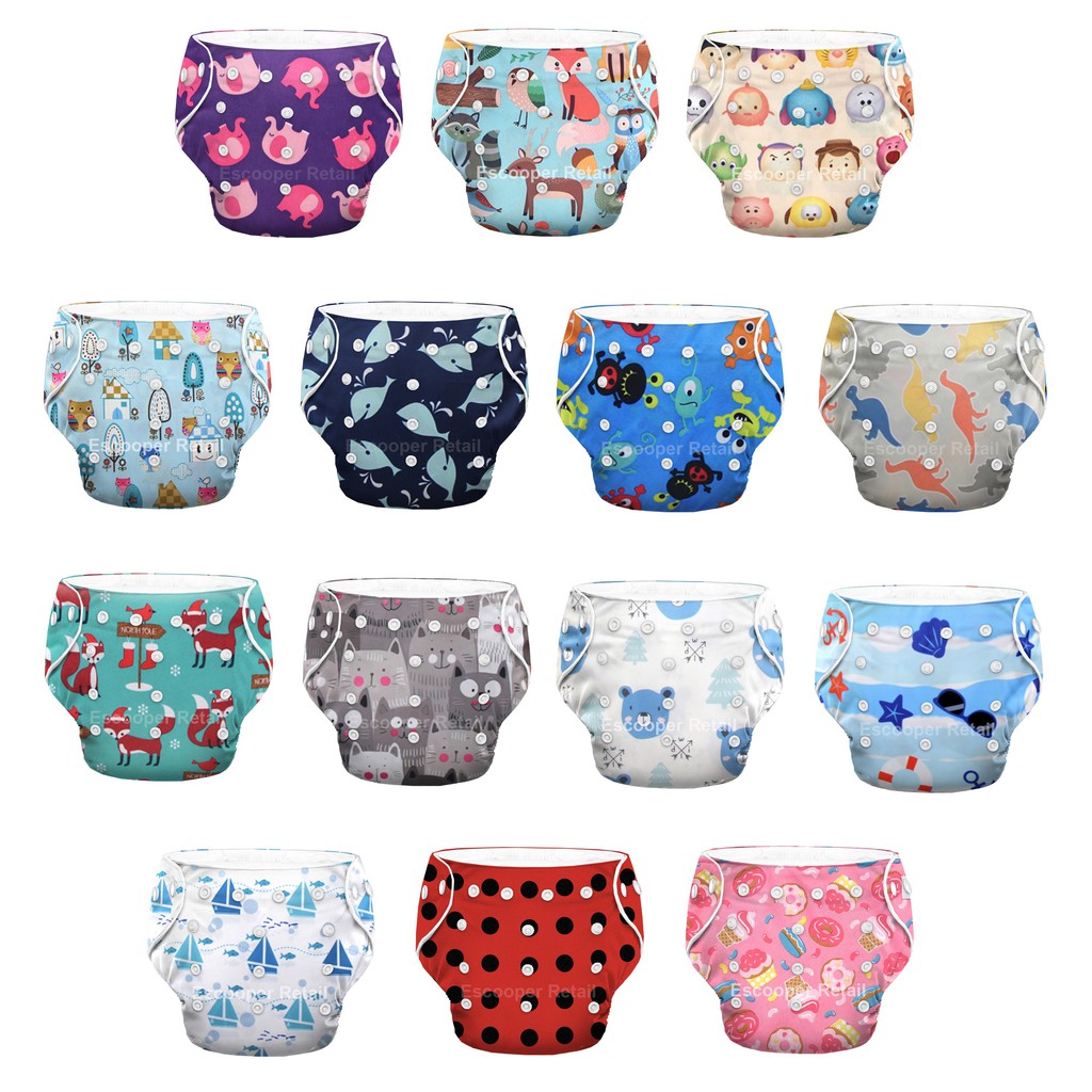 B&B Baby Colorful Cute Designs Cloth Diaper Pants Collection / Baby ...