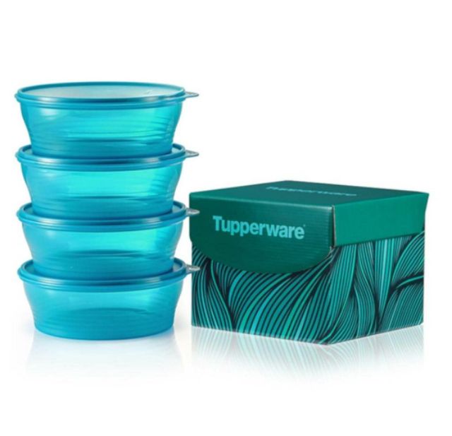 💥HOT ITEMS💥Tupperware Big Wonders Set (4) 1.4L With Gift Box (Purple/Biru)