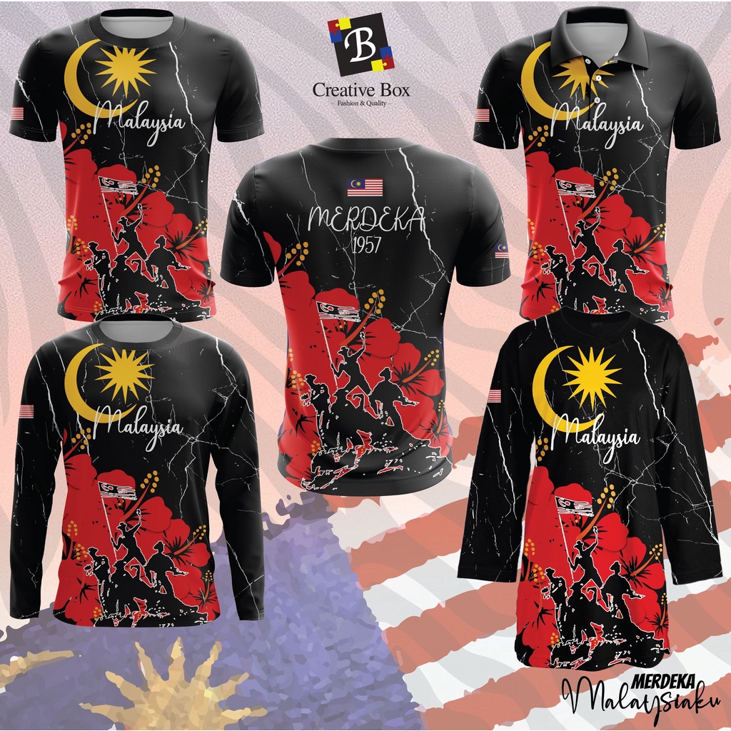 2022 Jersey Malaysia TShirt Long Sleeve/ Jersey Sukan/ TShirt Merdeka
