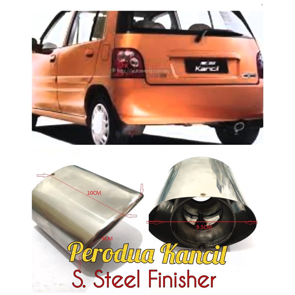 PERODUA KANCIL STAINLESS STEEL FINISHER END EXHAUST TAIL REAR MUFFLER