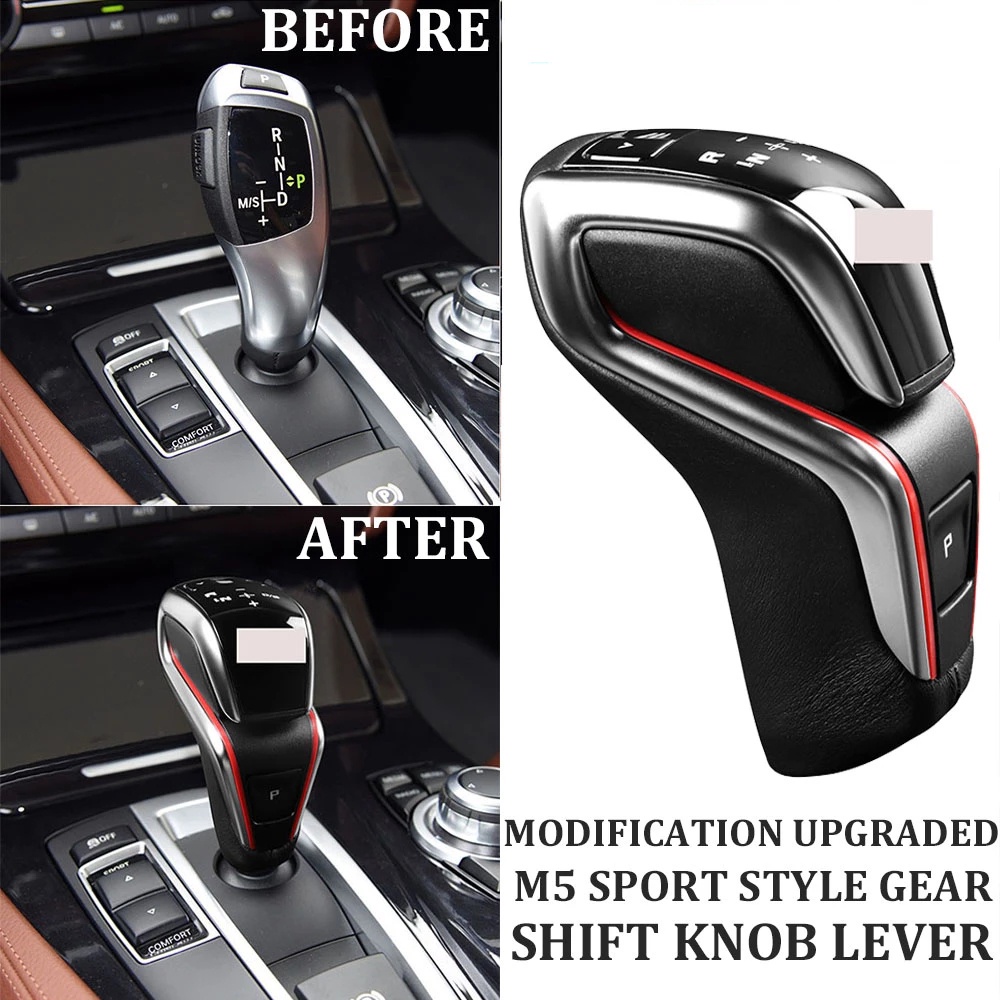 LHD Car Gear Shift Knob Lever Modified M5 Sport Style For BMW 5/6/7-Series F10 F18 F07 F06 F12 F01 X3 X4 F25 F26 X5 X6 F