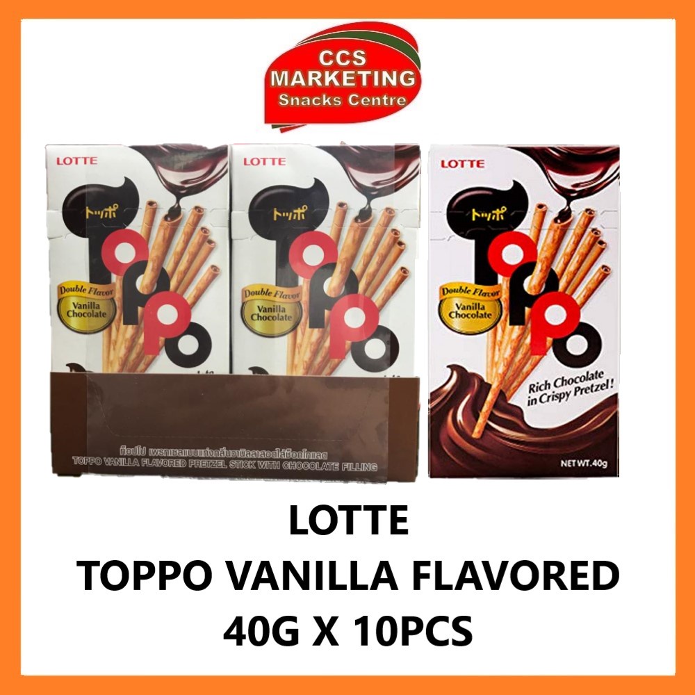 CCS Lotte Toppo Vanilla Flavored Pretzel Stick With Chocolate Filling