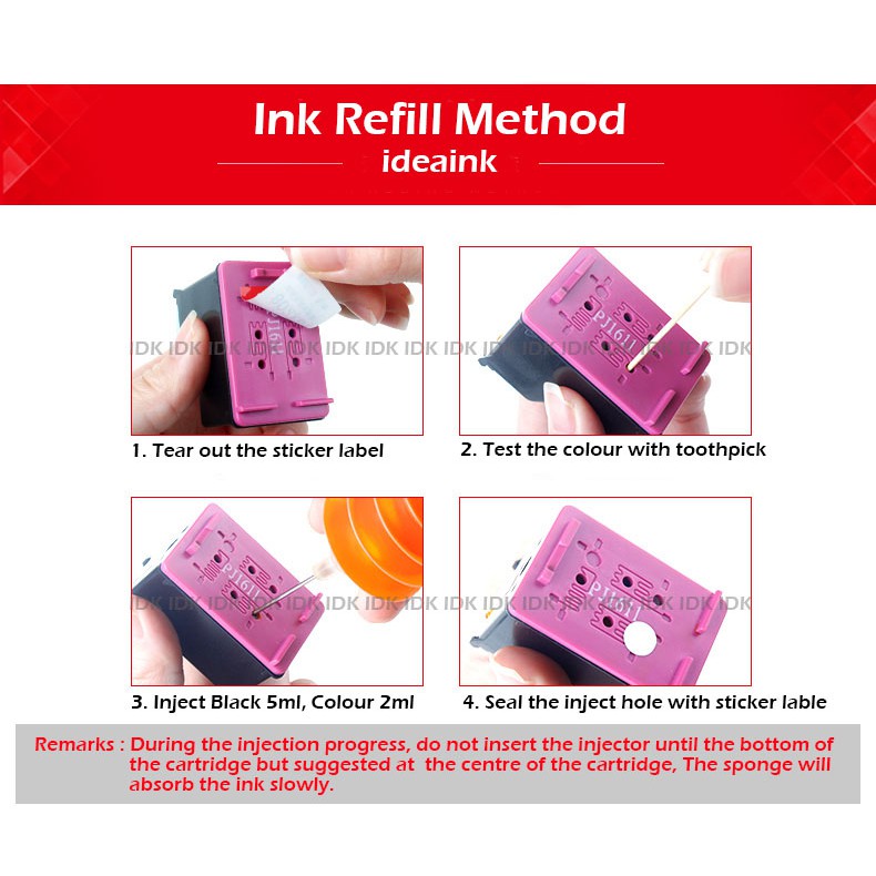 hp 802 color cartridge refill