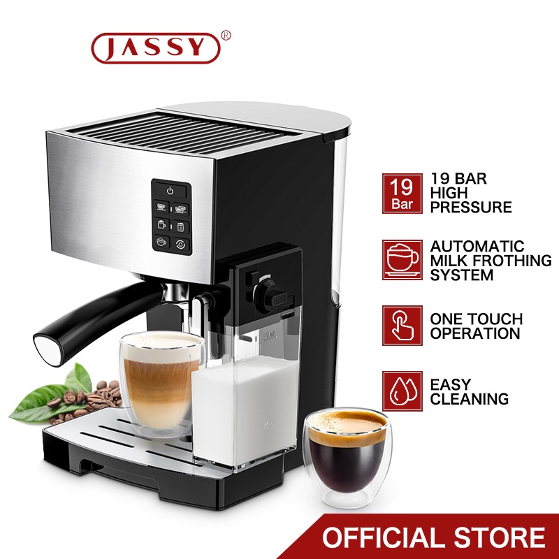 Jassy Automatic Espresso Coffee Machine 19 Bar Cappuccino Coffee Maker ...