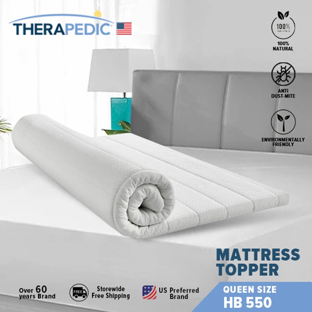 Therapedic USA Cloud Mattress Topper Natural Latex Single/Queen/King