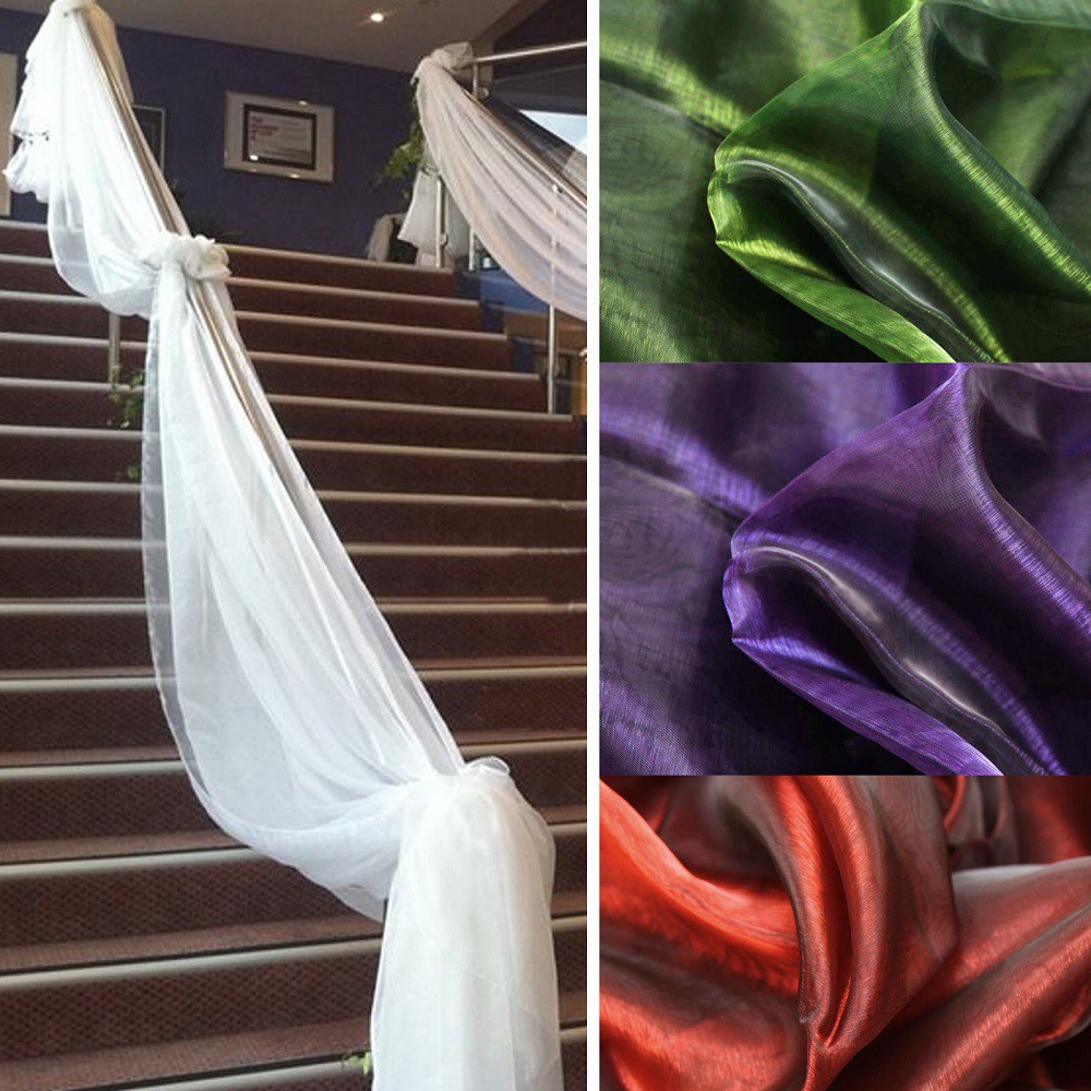 5mx1 35m Sheer Organza Swag Diy Fabric Wedding Top Table Event