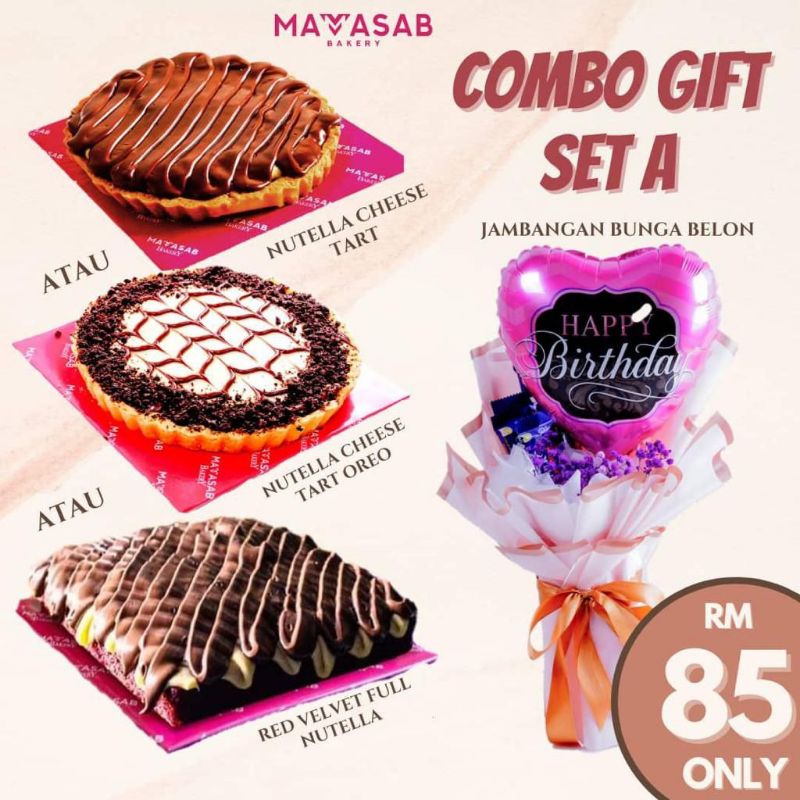 Mamasab: Combo gift sets [A cake + A bouquet] (Sila WhatsApp nombor di ...