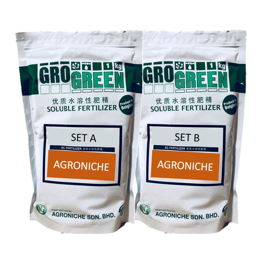 Hydroponic Fertilizer Belgium Leafy Vegetables 1kg AB Set (2,000L