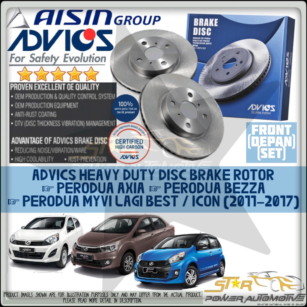 AISIN ADVICS Heavy Duty Perodua Axia / Bezza / Myvi Lagi Best / Icon
