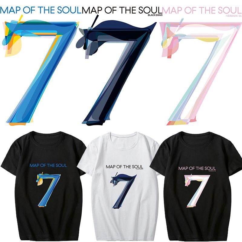 New Album Bangtan Boys Korean Kpop Bts Map Of The Soul 7 Short Sleeve T Shirt Shopee Malaysia - camisa bts roblox