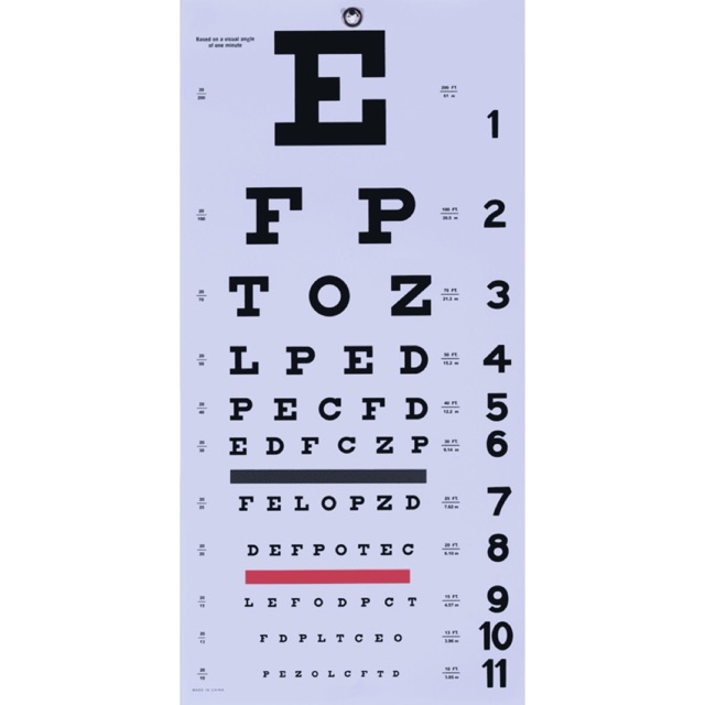 Clinical Eye Chart E Type And Alphabet Type Shopee Malaysia