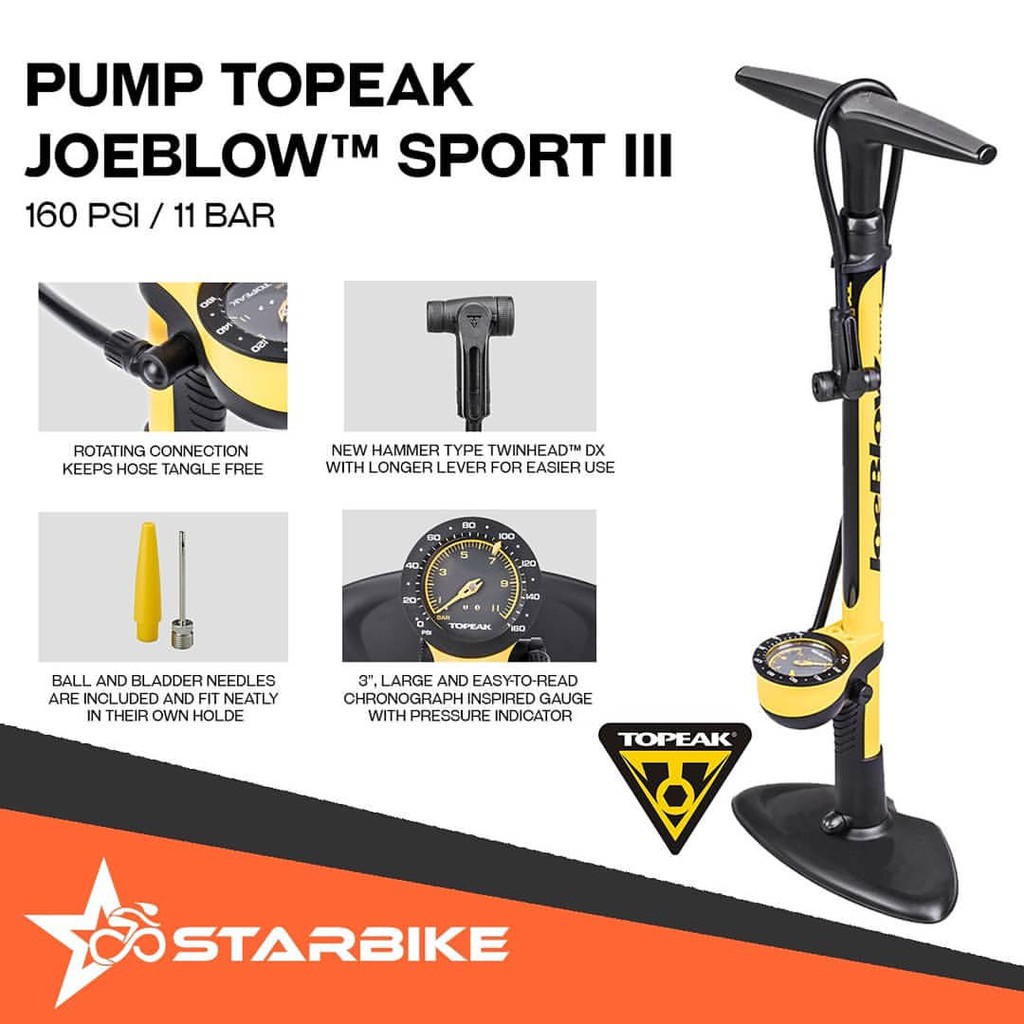 topeak joeblow sport iii bike floor pump
