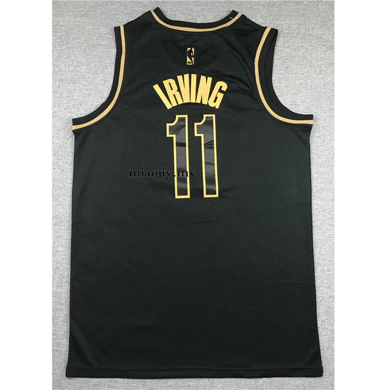 kyrie irving black and gold jersey