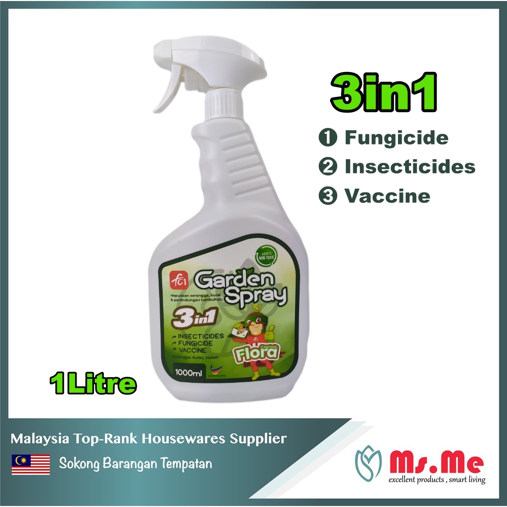 Ms.Me 3in1 Garden Spray Fungicide Insecticide Fruit trees Flower Vegetables Plant Safe for Pets