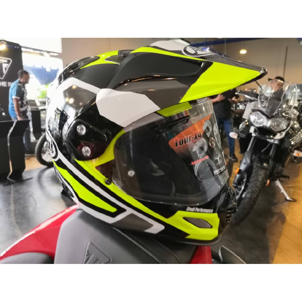 Arai Xd 4 Catch Tour X4 Yellow Full Face Helmet Motorcycle Shopee Malaysia